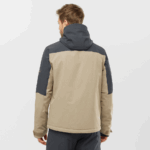 Men's Insulated Hooded Jacket Untracked Cashew-Plaza Taupe-Heather - Image 2