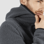 Men's Midlayer Jacket With Hood Essential Warm Teddy Ebony - Image 3