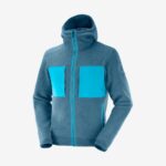 Men's Midlayer Jacket With Hood Essential Warm Teddy Mallard Blue
