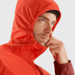 Men's Shell Jacket Bonatti Waterproof Fiery Red-Cabernet - Image 3