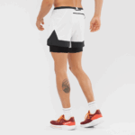 Men's Shorts Cross 2In1 Black-White - Image 2