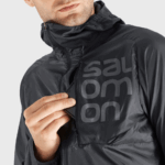 Men's Wind Jacket Hoodie Bonatti Cross Wind Black - Image 5