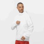 Men's Wind Jacket Hoodie Bonatti Cross Wind White