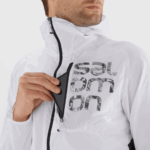 Men's Wind Jacket Hoodie Bonatti Cross Wind White-Black - Image 6