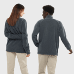 Unisex Half Zip Midlayer Outlife Polartec Halz Zip Ebony - Image 2