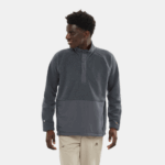 Unisex Half Zip Midlayer Outlife Polartec Halz Zip Ebony - Image 4