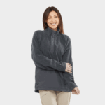 Unisex Half Zip Midlayer Outlife Polartec Halz Zip Ebony - Image 9