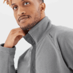 Unisex Half Zip Midlayer Outlife Polartec Halz Zip Mid Grey - Image 9