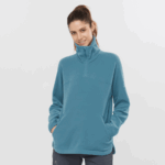 Women's Crewneck Pullover Essential Cosy Fleece Mallard Blue