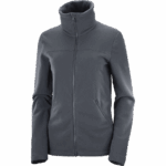 Women's Full Zip Midlayer Jacket Essential Cosy Fleece Ebony - Image 6