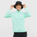 Women's Full Zip Midlayer Jacket Essential Lightwarm Beach Glass