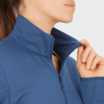 Women's Full Zip Midlayer Jacket Essential Lightwarm Dark Denim - Image 3