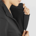 Women's Half Zip Midlayer Jacket Essential Lightwarm Black - Image 4