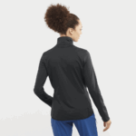 Women's Half Zip Midlayer Jacket Essential Lightwarm Deep Black - Image 2