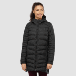 Women's Insulated Jacket Hoodie Essential Xwarm Long Ebony