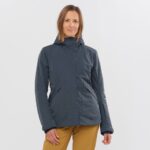 Women's Insulated Jacket Hoodie Snow Rebel Ebony - Image 2