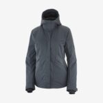 Women's Insulated Jacket Hoodie Snow Rebel Ebony