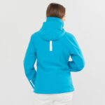 Women's Insulated Jacket Hoodie Speed Barrier Reef-White - Image 3