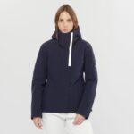 Women's Insulated Jacket Hoodie Speed Night Sky-White - Image 2