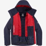 Women's Insulated Jacket Hoodie Speed Night Sky-White - Image 7