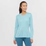 Women's Long Sleeve T-Shirt Agile Crystal Blue-Blue-Heather - Image 2