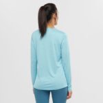 Women's Long Sleeve T-Shirt Agile Crystal Blue-Blue-Heather - Image 3
