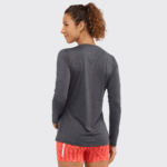 Women's Long Sleeve T-Shirt Agile Ebony-Black-Heather - Image 2