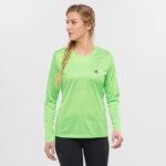 Women's Long Sleeve T-Shirt Agile Green Gecko-Nocturne - Image 2