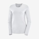 Women's Long Sleeve T-Shirt Agile White-Oyster Mushroom-Heather