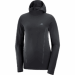 Women's Long Sleeve T-Shirt Hoodie Essential Seamless Black-Ebony - Image 6