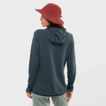 Women's Midlayer Jacket Hoodie Essential Lightwarm Hooded Black - Image 2