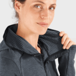 Women's Midlayer Jacket Hoodie Essential Lightwarm Hooded Black - Image 3