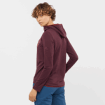Women's Midlayer Jacket Hoodie Essential Lightwarm Hooded Cabernet-Earth Red - Image 2