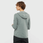 Women's Midlayer Jacket Hoodie Essential Lightwarm Hooded Sedona Sage-Ebony - Image 2