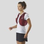 Women's Running Vest With Flasks Included Active Skin 8 Red-Cabernet - Image 2