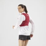 Women's Running Vest With Flasks Included Sense Pro 5 Red Chili-Ebony - Image 3