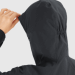 Women's Shell Jacket Essential Waterproof 2.5L Black - Image 7