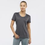Women's Short Sleeve T-Shirt Agile Ebony-Black-Heather - Image 2