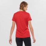 Women's Short Sleeve T-Shirt Agile Red Chili-Heather-Scarlet - Image 3