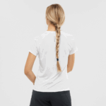 Women's Short Sleeve T-Shirt Cross Run White - Image 2