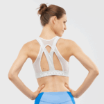 Women's Sports Bra Cross Run Oyster Mushroom-White - Image 2