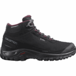 Women's Winter Boots Shelter Climasalomon™ Waterproof Black-Ebony-Wine Tasting