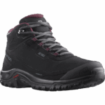 Women's Winter Boots Shelter Climasalomon™ Waterproof Black-Ebony-Wine Tasting - Image 5