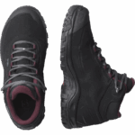 Women's Winter Boots Shelter Climasalomon™ Waterproof Black-Ebony-Wine Tasting - Image 9